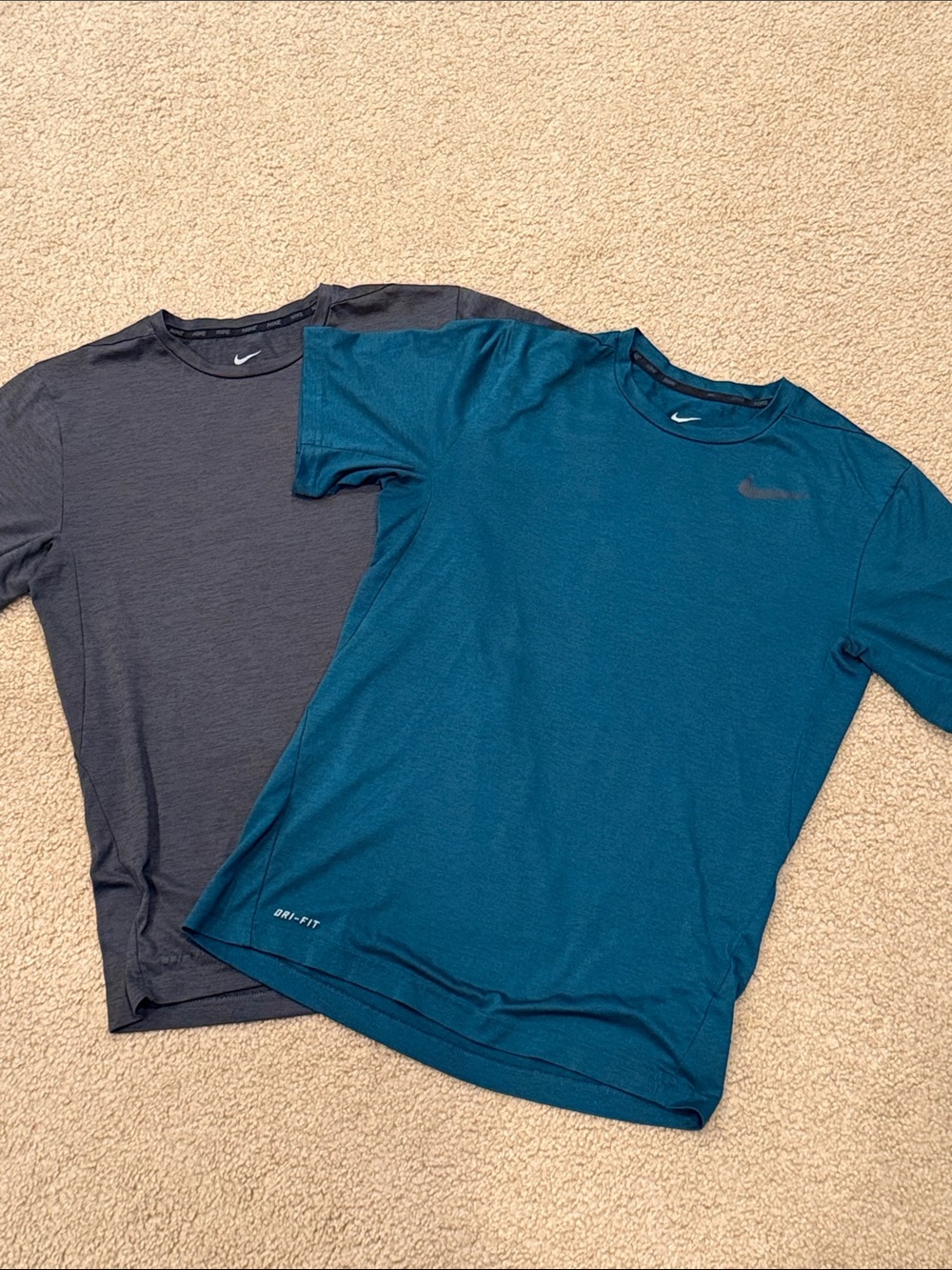 Nike Short Sleeve Dri-FIT Tees - Teal & Charcoal 2 for $18